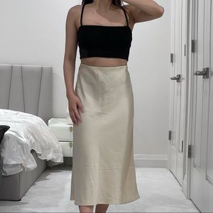 Garage Silk Effect Midi Skirt LIKE NEW